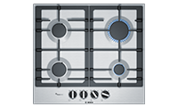 BOSCH PCP6A5B90 60cm 4 Burner Gas Hob with Cast Iron Pan Supports