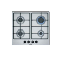 BOSCH PGP6B5B60 4 Burner Gas Hob with Cast Iron Pan Supports and Dial Controls. 4.5x58.2x52.0 