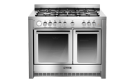 Baumatic BCD1025SS 100 cm Gas with LPG Option Range Cooker with Twin Cavity Oven and 4 Burner + 1 Wok Hob.Ex-Display Model Baumatic BCD1025SS 100 cm Gas with LPG Option Range Cooker with Twin Cavity Oven and 4 Burner + 1 Wok Hob.Ex-Display Model