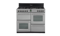 Belling BELCLASSIC100GTSILVER 100 cm Gas Range Cooker Silver with 7 BurnerWok Hob.Ex-Display