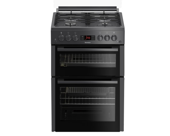 Blomberg GGN65N, 60cm Double Oven Gas Cooker with Gas Hob - Anthracite