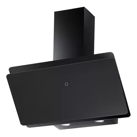 CATA ICON80H 80cm Black Angled Glass Hood with Hidden Touch