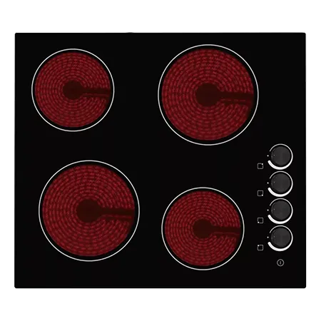 CATA UBCH60KCR 60cm Black 4 Zone Ceramic Hob With Rotary Controls