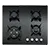 CATA UBGHJ607LPG 60cm Black Glass 4 Burner Nat Gas Hob