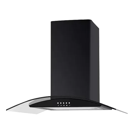 CATA UBSCG70BK 70cm Black Curved Glass Hood