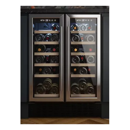 CATA UBSSWC60DD 60cm Stainless Dual Zone Twin Door Wine Cooler