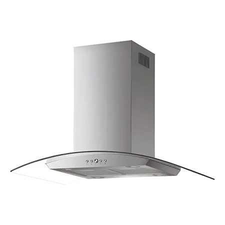 CATA ISLA90SS 90cm Stainless Curved Glass Island Hood