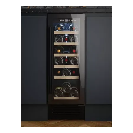 CATA UBBKWC60DDF 60cm Black Dual Zone Twin Door Wine Cooler