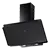 CATA ICON80H 80cm Black Angled Glass Hood with Hidden Touch