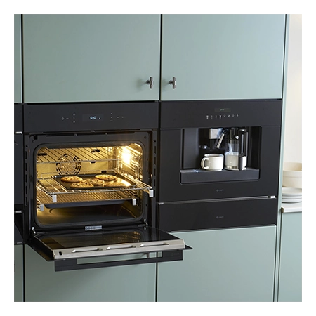 Caple C2403BG Built In Pyrolytic Electric Single Oven, Black Glass