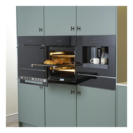 Caple C2403BG Built In Pyrolytic Electric Single Oven, Black Glass