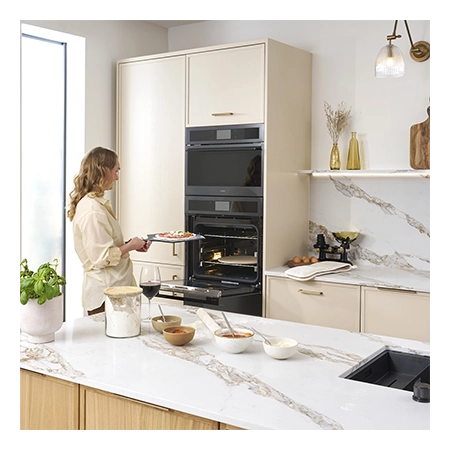 Caple C2601BS Built In Pyrolytic Electric Single Oven, Black Steel