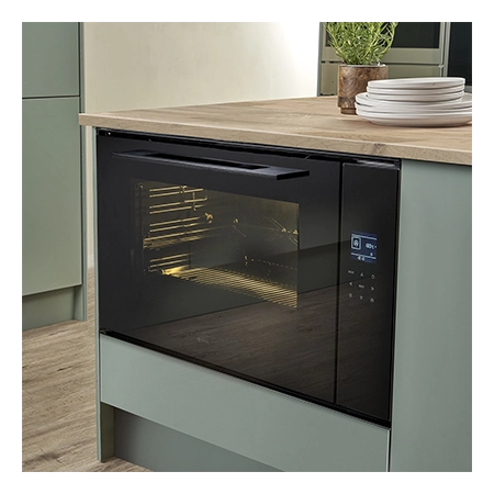 Caple C2902BG Built In 90cm wide Electric Single Oven, Black Glass