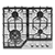 Caple C4061G 58cm Built In Gas Hob, Stainless Steel