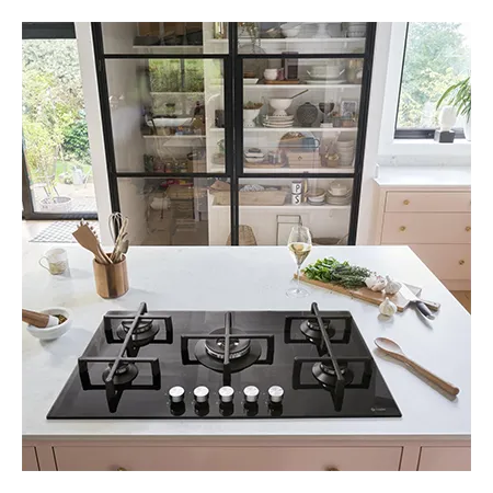 Caple C7591G 86cm Built In Gas Hob, Black