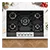 Caple C787G 70cm Built In Gas Hob, Black/Stainless Steel