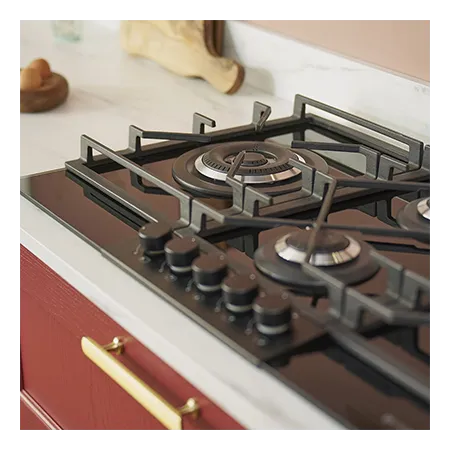 Caple C7895G 87cm Built In Gas Hob, Black/Stainless Steel