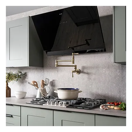 Caple C789G 87cm Built In Gas Hob, Black/Stainless Steel