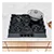 Caple C886G 59cm Built In Gas Hob, Black/Gunmetal