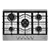 Caple C768G 75cm Built In Gas Hob, Stainless Steel