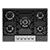 Caple C787G 70cm Built In Gas Hob, Black/Stainless Steel
