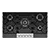 Caple C789G 87cm Built In Gas Hob, Black/Stainless Steel