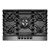 Caple C887G 70cm Built In Gas Hob, Black/Gunmetal
