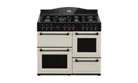 Creda C100RCDFTCRM Creda 100cm 4 Cavity Dual Fuel Range Cooker with 7 Burner Gas Hob including Wok burner with Wok Holder in Cream colour