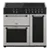 Creda C90RCCCS 90cm 3 Cavity  electric Ceramic Range Cooker with 5 Zone Ceramic Hob in Silver Colour