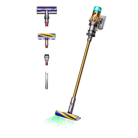 Dyson V12DETCT2 60 Minutes Run Time Vacuum Cleaner - Yellow/Nickel