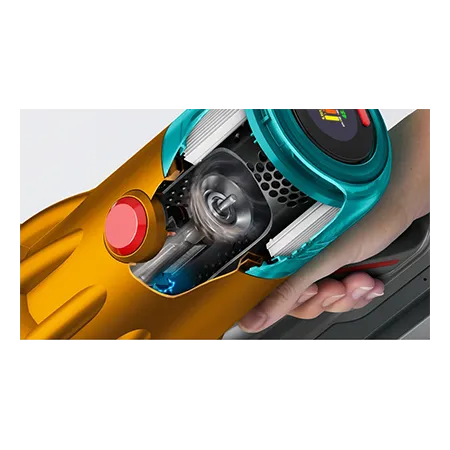 Dyson V12DETCT2 60 Minutes Run Time Vacuum Cleaner - Yellow/Nickel