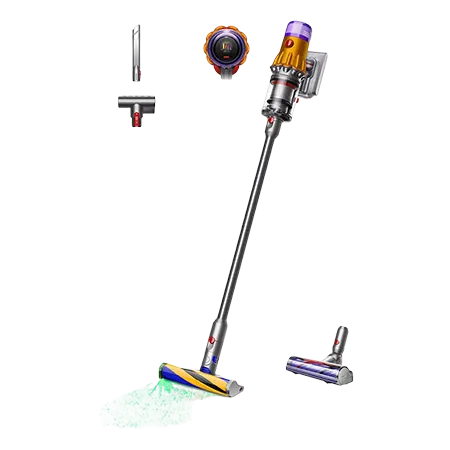 Dyson V12DETCT2 60 Minutes Run Time Vacuum Cleaner - Yellow/Nickel