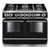 Falcon FCON1092DFBLCM-EU Continental 1092 Width (mm) Dual Fuel Range Cooker in Black with Chrome trim