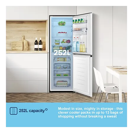 Fridgemaster MC55240DE 50/50 Non-Plumbed Freestanding Fridge Freezer - White