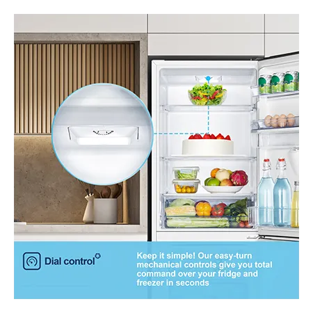 Fridgemaster MC55240DE 50/50 Non-Plumbed Freestanding Fridge Freezer - White