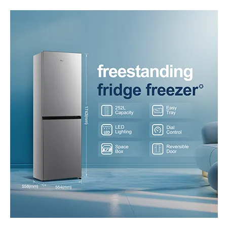 Fridgemaster MC55240ES 50/50 Freestanding Fridge Freezer - Silver