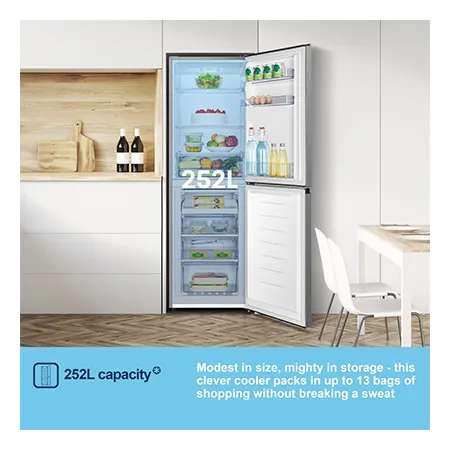Fridgemaster MC55240ES 50/50 Freestanding Fridge Freezer - Silver
