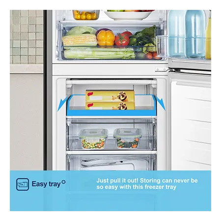 Fridgemaster MC55240ES 50/50 Freestanding Fridge Freezer - Silver