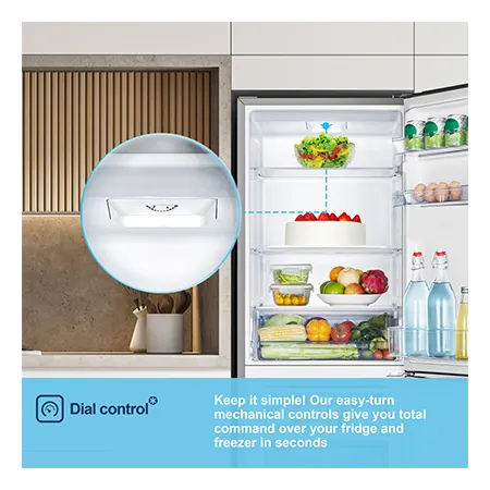 Fridgemaster MC55240ES 50/50 Freestanding Fridge Freezer - Silver