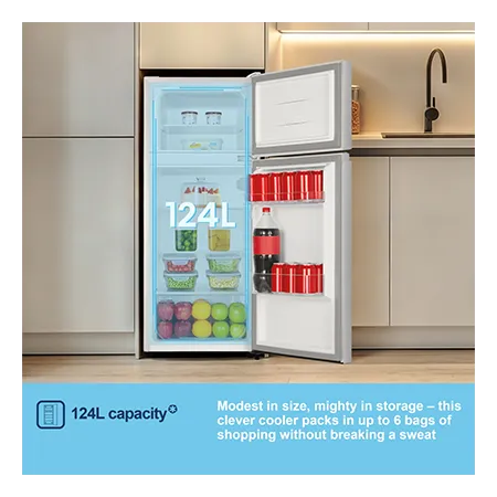 Fridgemaster MTM48120ES Freestanding 70/30 Fridge Freezer - Silver