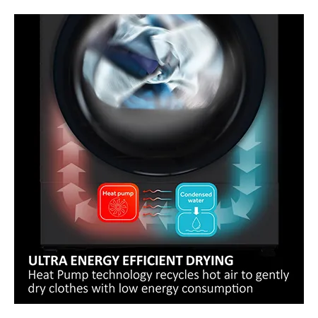 Haier HD90-D357U1G-UK 9kg Heat Pump Tumble Dryer - Graphite