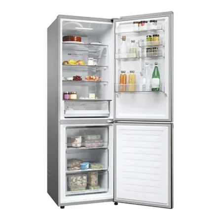 Haier HDPR3618DNPK 355L Total No Frost Fridge Freezer - Stainless Steel