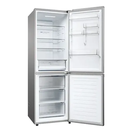 Haier HDPR3618DNPK 355L Total No Frost Fridge Freezer - Stainless Steel