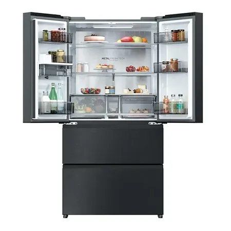 Haier HFR59F18CWMB French Door Style Fridge Freezer - Black