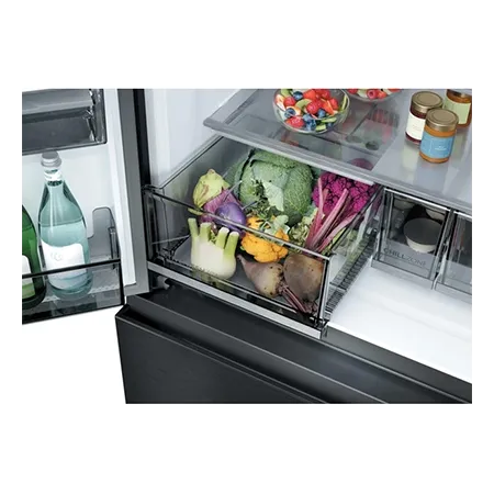 Haier HFR59F18CWMB French Door Style Fridge Freezer - Black
