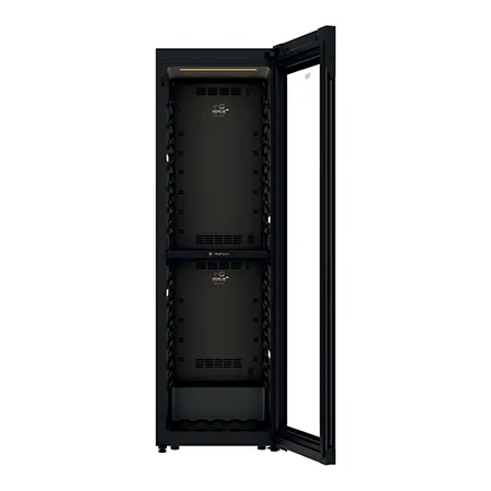 Haier HWS201GDFH1K 201 Bottle Dual Zone Wine Cooler - Black Glass