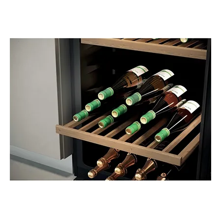 Haier HWS201GDFH1K 201 Bottle Dual Zone Wine Cooler - Black Glass