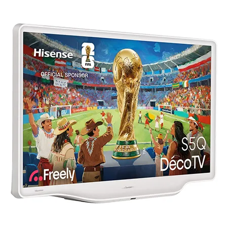 Hisense 32S5QTUK 32"Deco Hi-QLED Ultra HD AI Smart TV - White