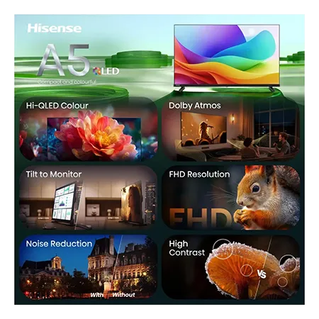 Hisense 40A5STUK 40" Hi-QLED Full HD Smart TV - Black