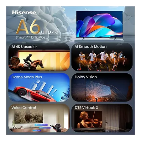 Hisense 50A6STUK 50" 4K Ultra HD AI Smart TV - Black